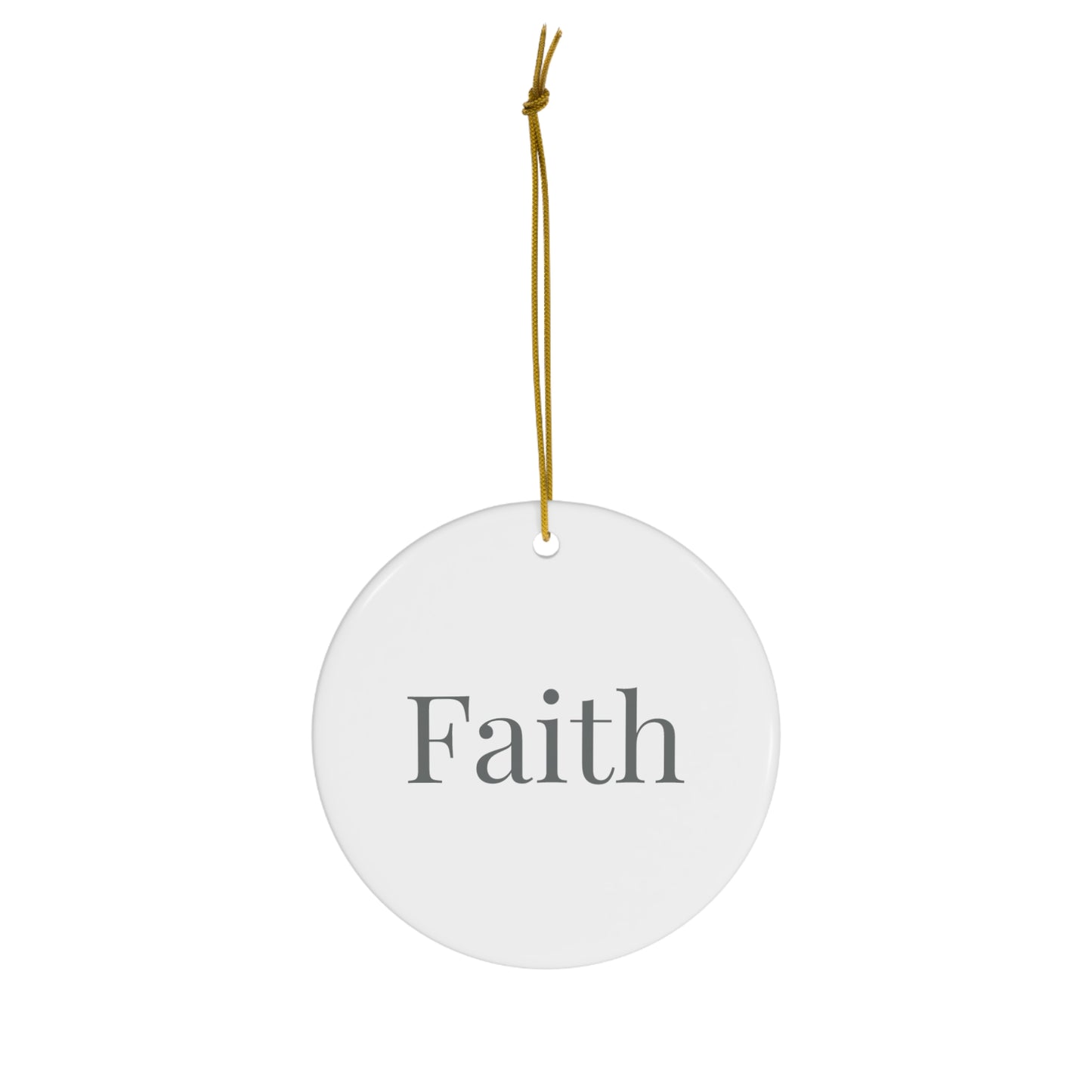 Faith Ceramic Ornament, 4 Shapes
