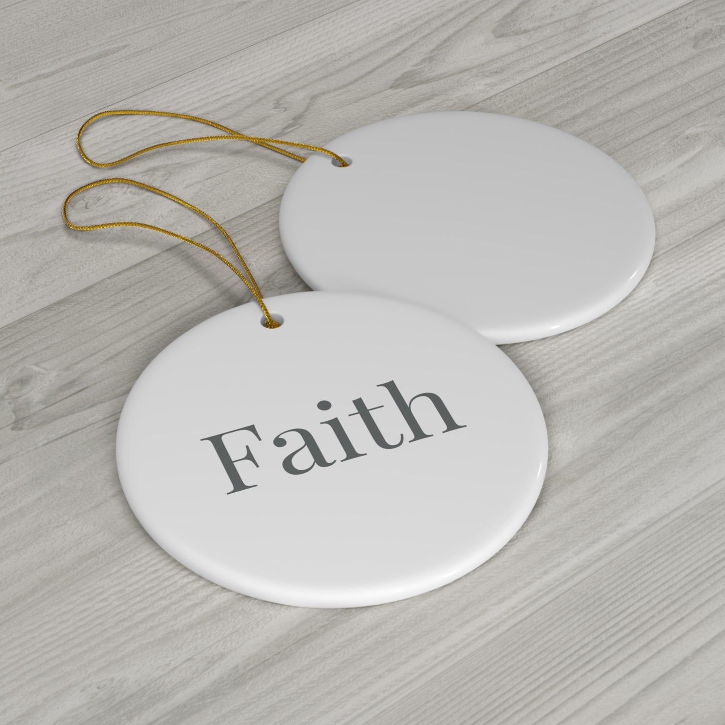 Faith Ceramic Ornament, 4 Shapes